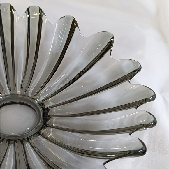 Vintage Federal Glass Celestial Smoke Iridescent Centerpiece Bowl - Picture 9 of 10